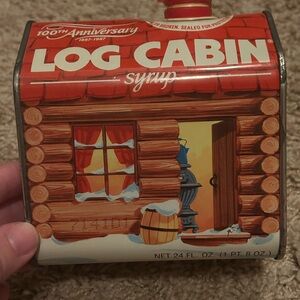VTG 1987 Log Cabin 100th Anniversary Tin